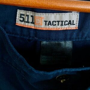 5.11 Tactical Men's Blue Cargo Pants 38x32 Cotton Stretch Waist Taclite Ripstop